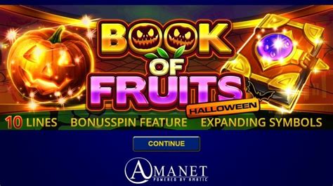 Book Of Fruits Halloween Bodog